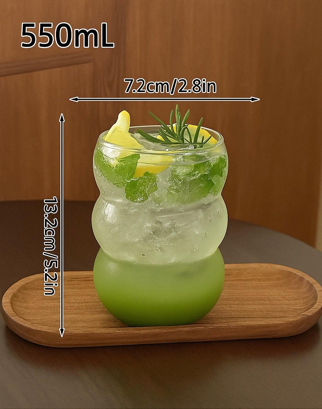 3D Cloud Glass Cup – Heat-Resistant Iced Coffee & Juice Tumbler