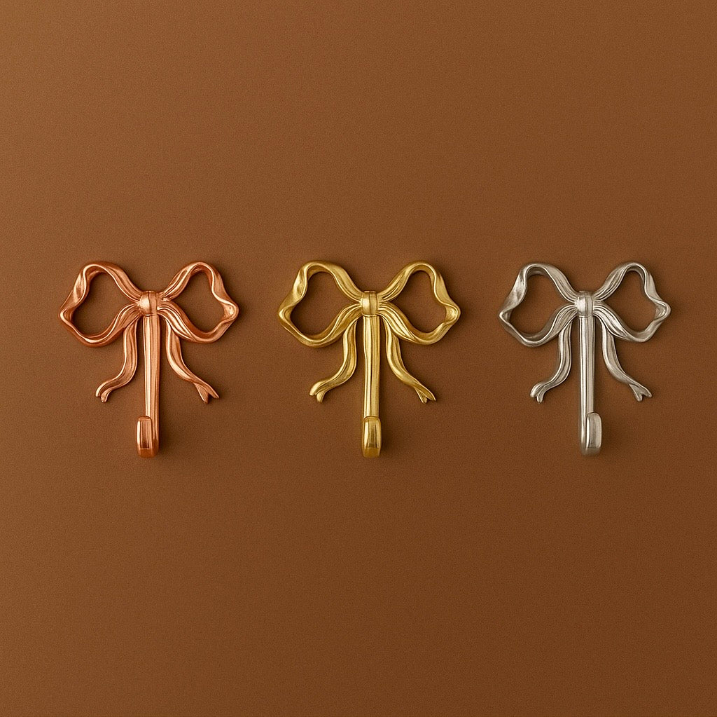 Bowknot Wall Hook – Decorative Towel Holder for Home & Bathroom