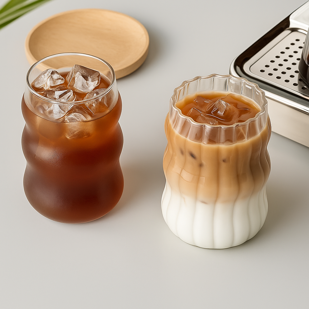 Glass Mugs – Heat-Resistant Tumbler Set for Coffee, Tea, or Juice (2/4/6 PCS)