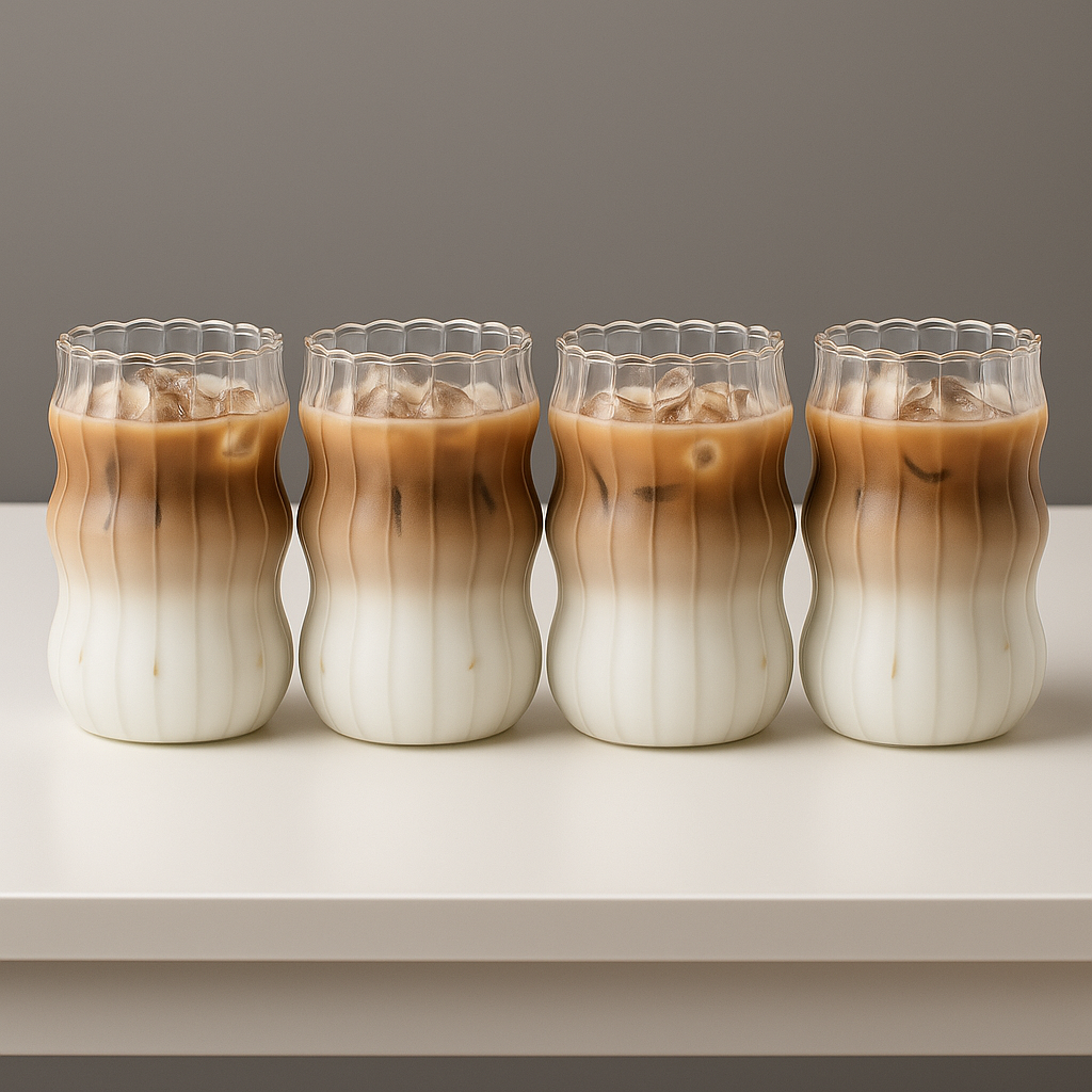 Glass Mugs – Heat-Resistant Tumbler Set for Coffee, Tea, or Juice (2/4/6 PCS)