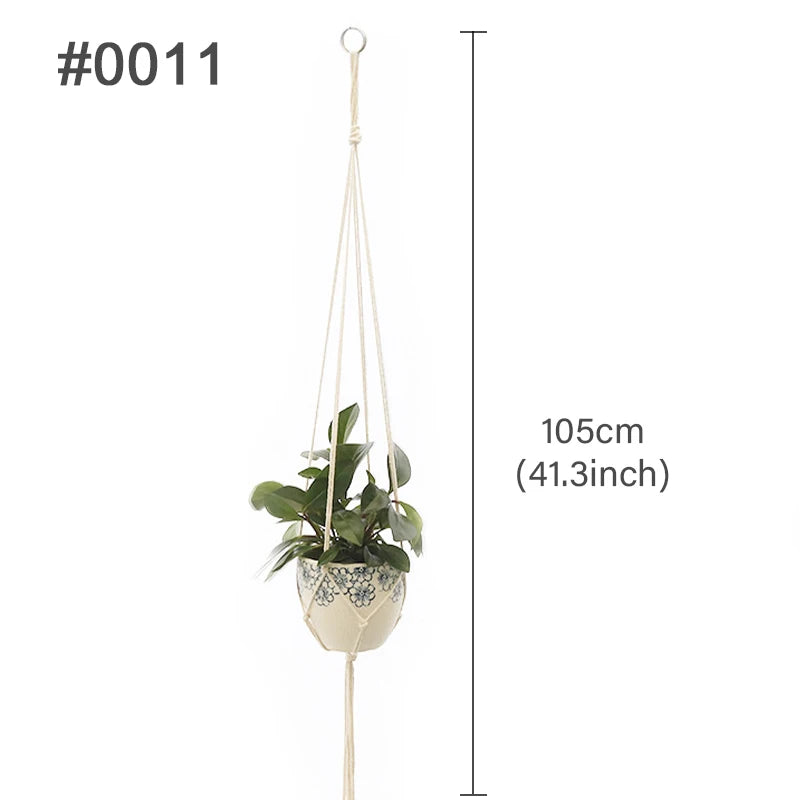 Handmade Macrame Hanging Plant Holder – Boho Flower Pot Hanger for Indoor & Outdoor Decor