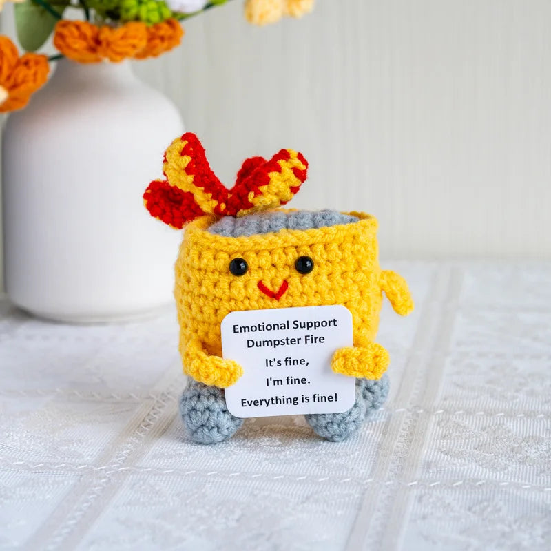 Handmade Crochet Turtle Plush – “You’re Turtle-y Awesome” Positive Support Doll Gift