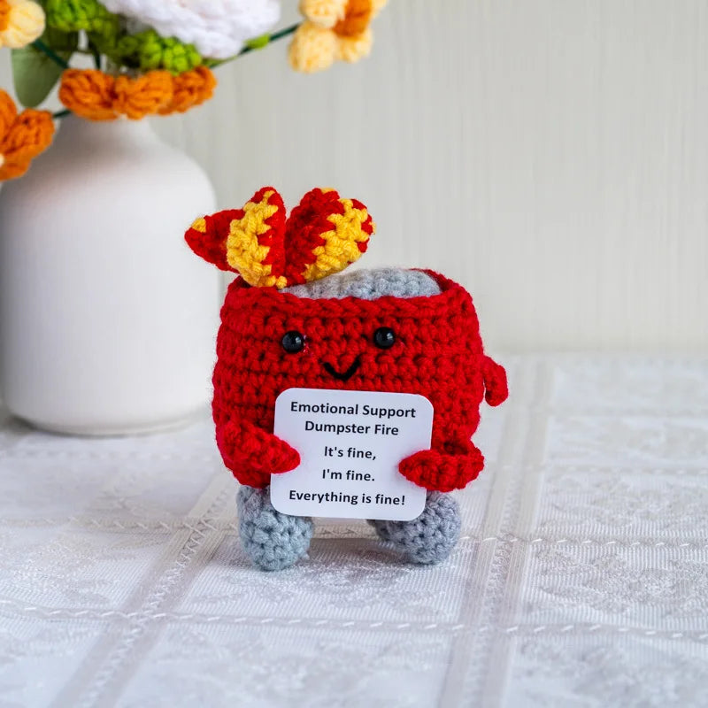Handmade Crochet Turtle Plush – “You’re Turtle-y Awesome” Positive Support Doll Gift
