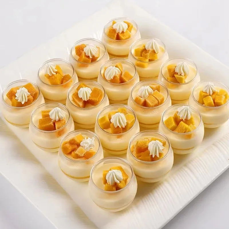Mini Honey Pot Dessert Cups β 10/20PCS Clear Round Snack & Pudding Containers