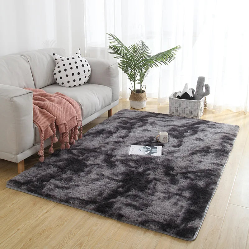 Fluffy Velvet Rug – Soft Plush Carpet for Cozy Living Rooms & Bedrooms