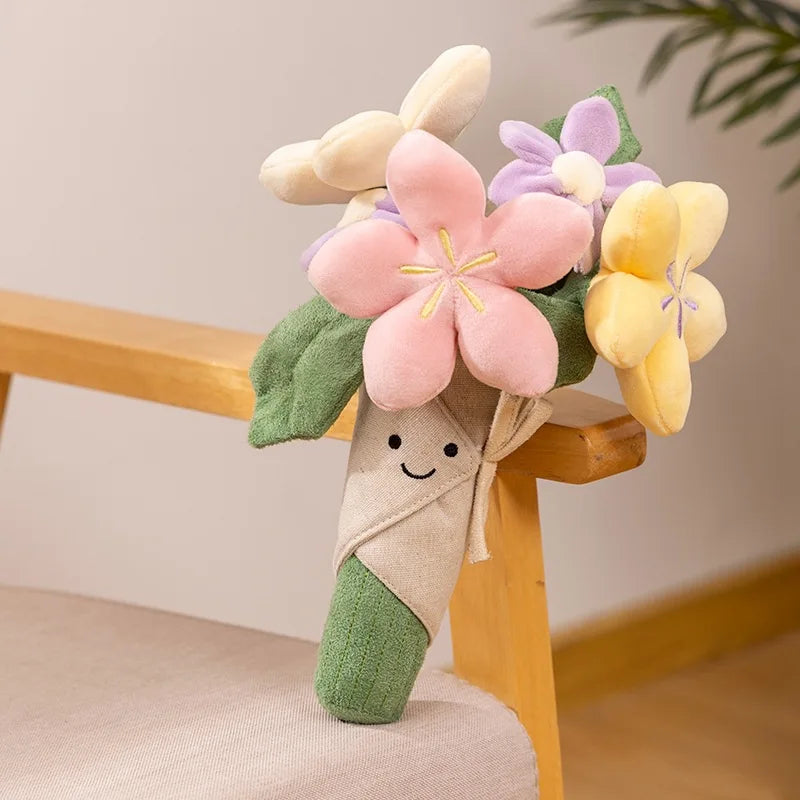 Plush Tulip Flower Bouquet – Soft Decorative Gift