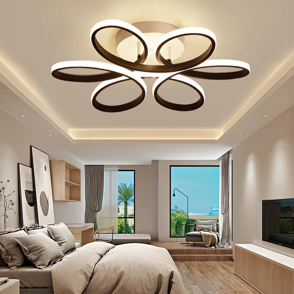 PetalGlow LED Ceiling Light β Modern Floral Design for Living Rooms & Halls