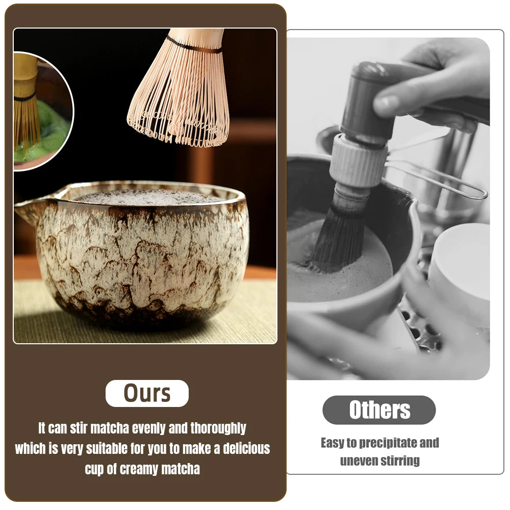 6-Piece Japanese Matcha Tea Ceremony Set – Handmade Ceramic Bowl, Bamboo Whisk, Scoop, Strainer & Gift Box