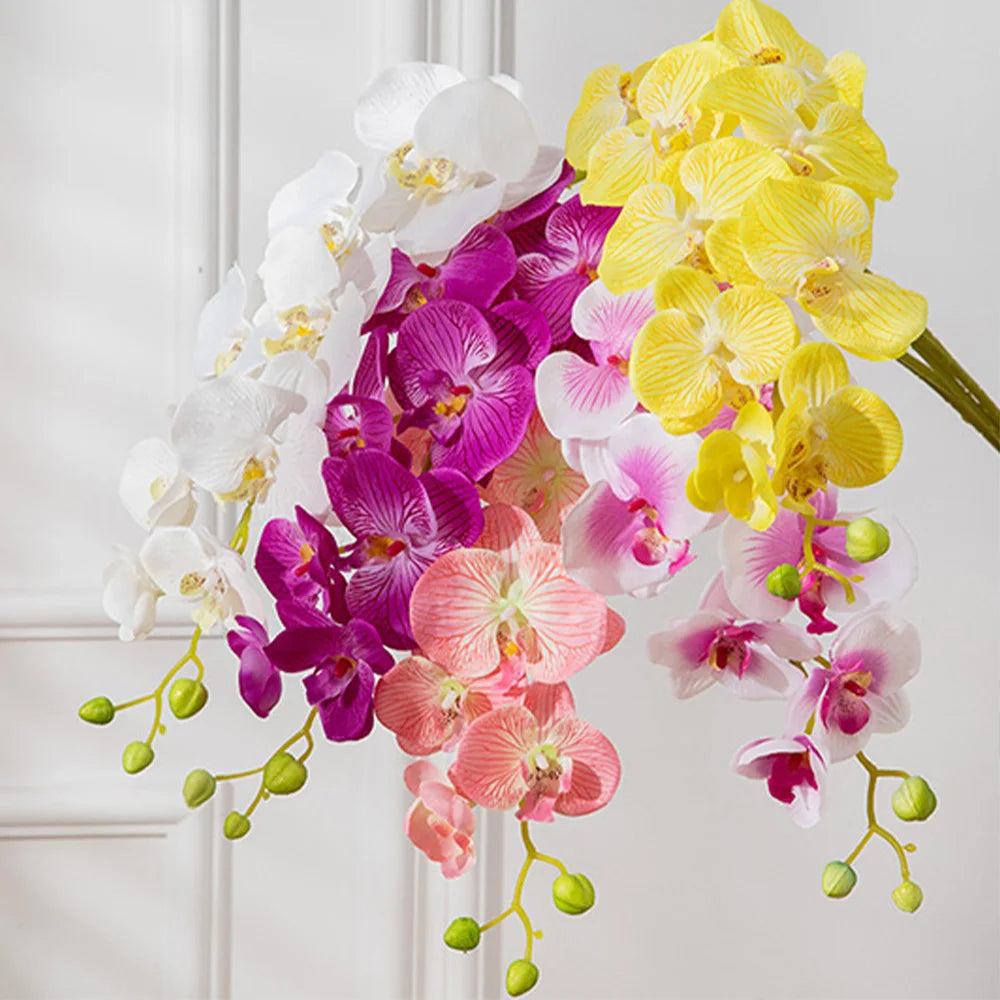 69cm Artificial Orchid Stem – Real Touch Faux Phalaenopsis for Elegant Floral Decor