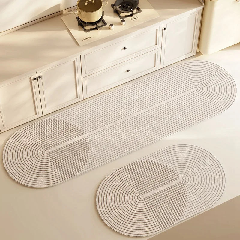 Modern Diatomite Kitchen & Bathroom Mat Set – Super Absorbent, Anti-Slip, Washable (Multiple Sizes)