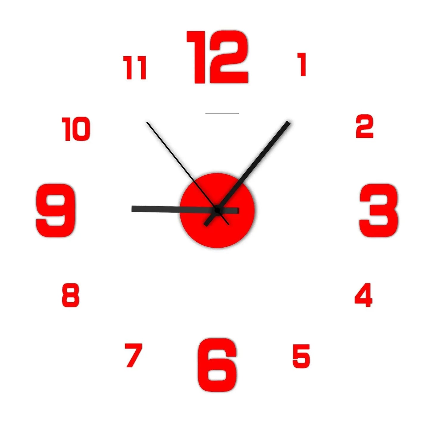 Minimalist Frameless DIY Wall Clock – Silent Modern Wall Décor for Home, Office, Bedroom
