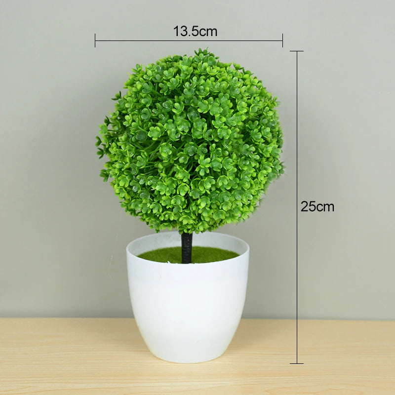 Artificial Pink Blossom Bonsai Tree – Decorative Faux Plant in White Ceramic Pot