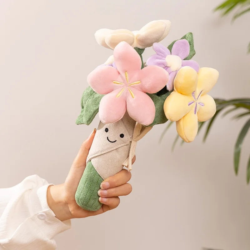 Plush Tulip Flower Bouquet – Soft Decorative Gift