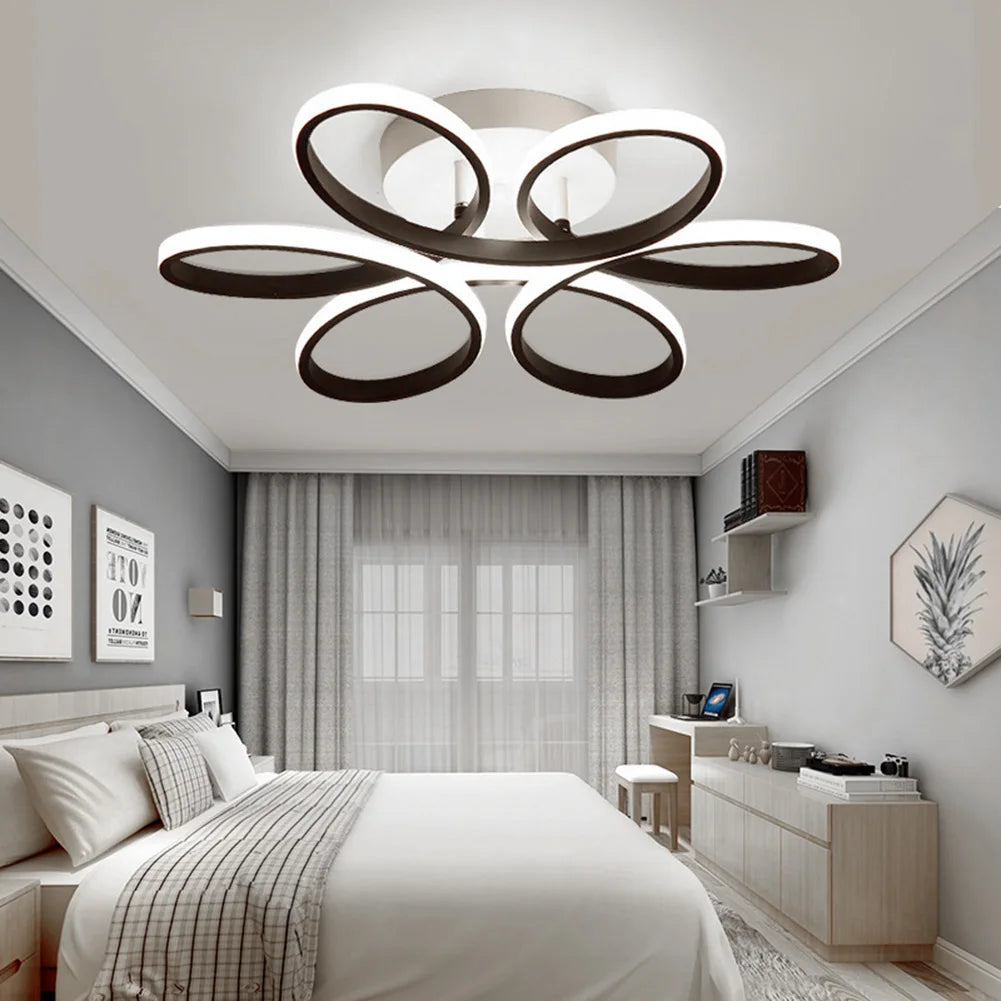 PetalGlow LED Ceiling Light β Modern Floral Design for Living Rooms & Halls