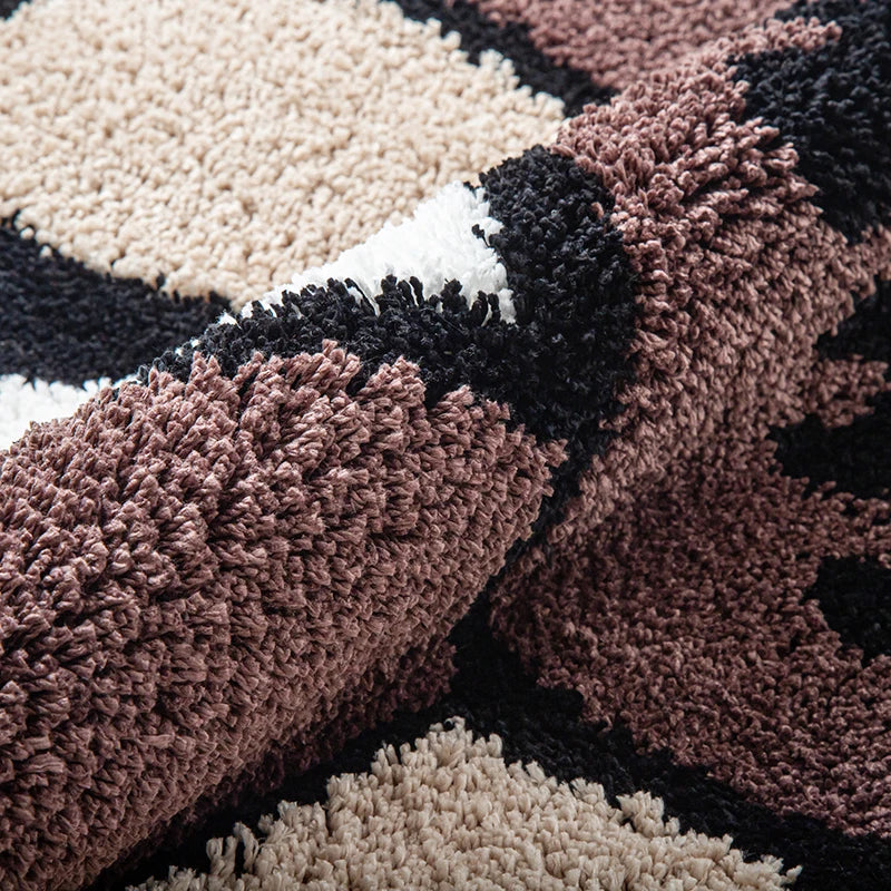Smiling Flower Tufted Rug – Retro Accent for Cozy Spaces