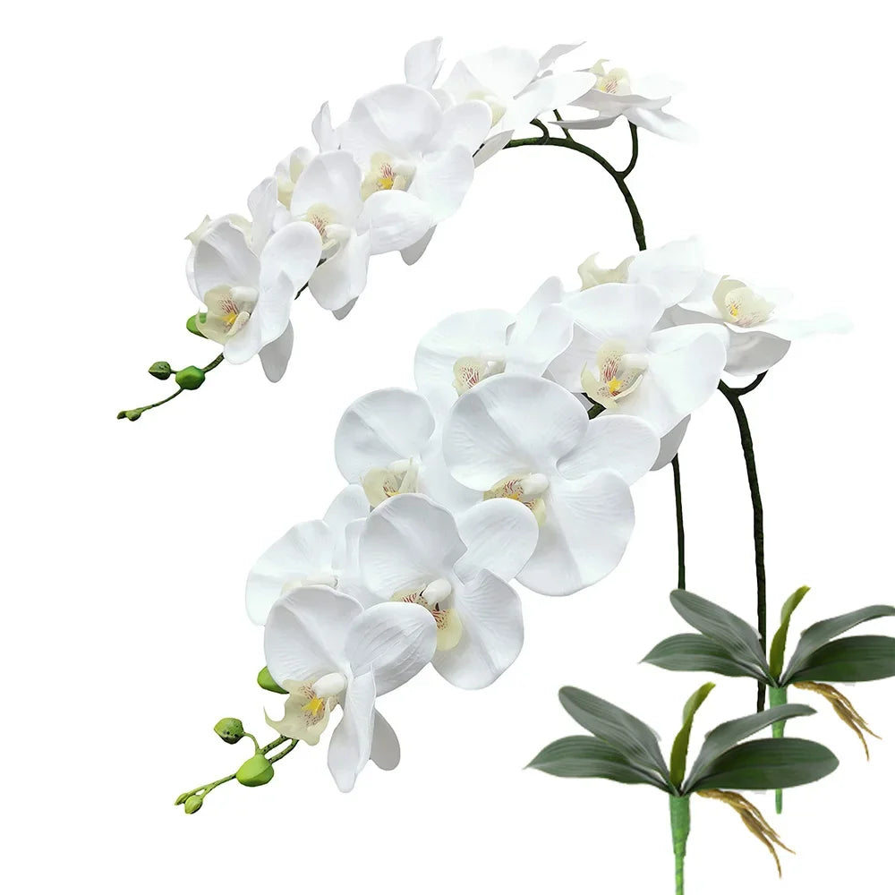 69cm Artificial Orchid Stem – Real Touch Faux Phalaenopsis for Elegant Floral Decor