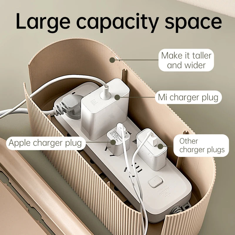 Nordic Plug Board Storage Box β Wire Organizer & Desktop Cable Holde