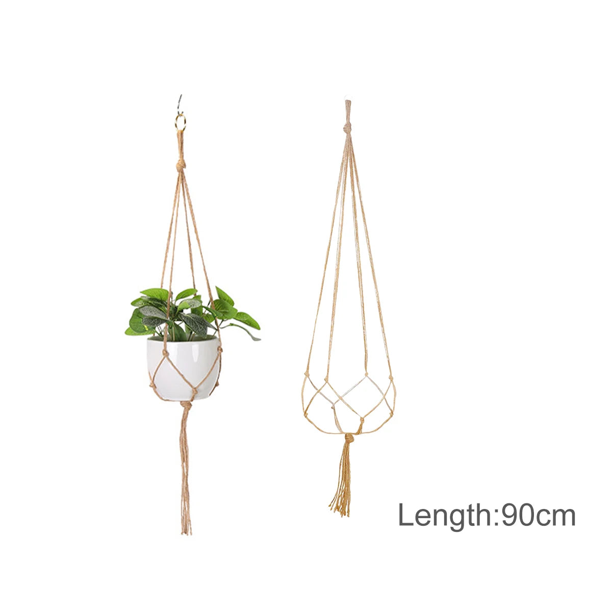 Handmade Macrame Hanging Plant Holder – Boho Flower Pot Hanger for Indoor & Outdoor Decor