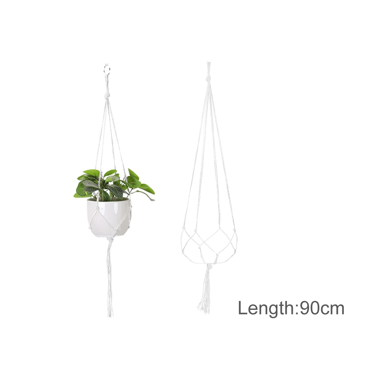 Handmade Macrame Hanging Plant Holder – Boho Flower Pot Hanger for Indoor & Outdoor Decor