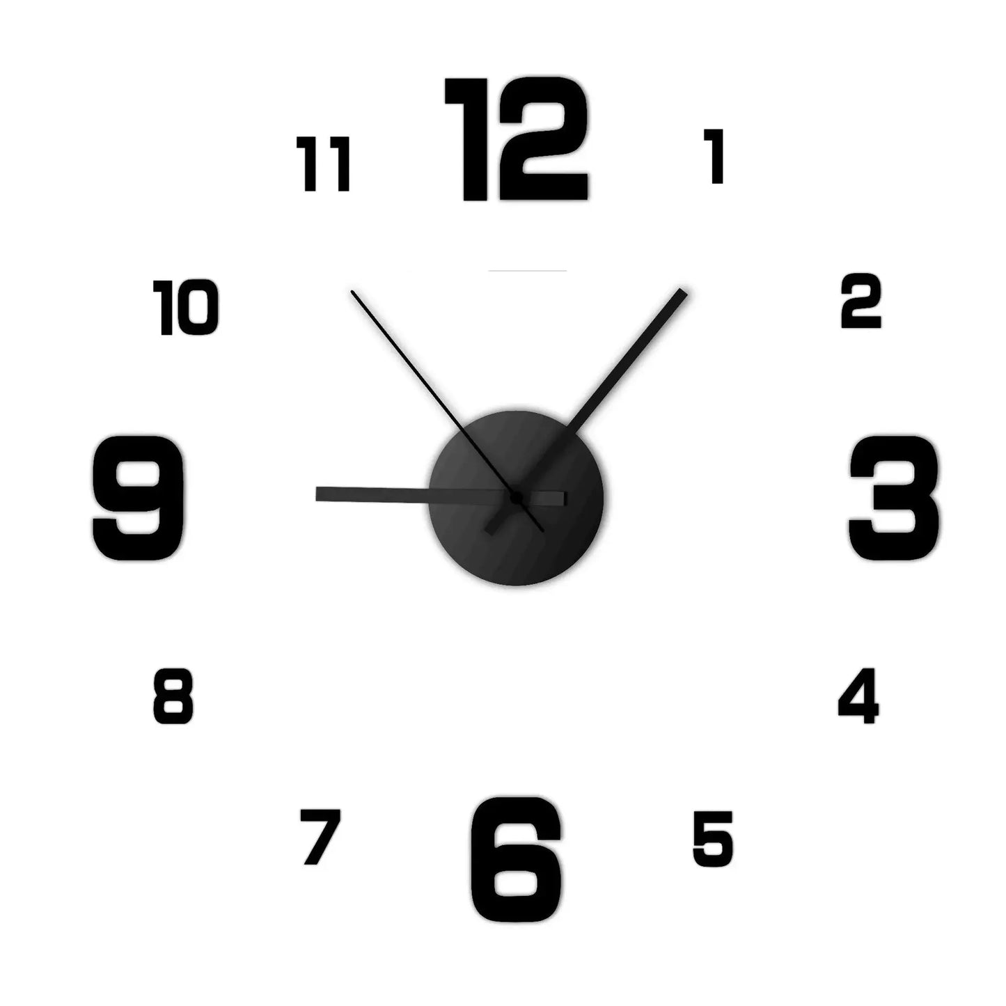 Minimalist Frameless DIY Wall Clock – Silent Modern Wall Décor for Home, Office, Bedroom