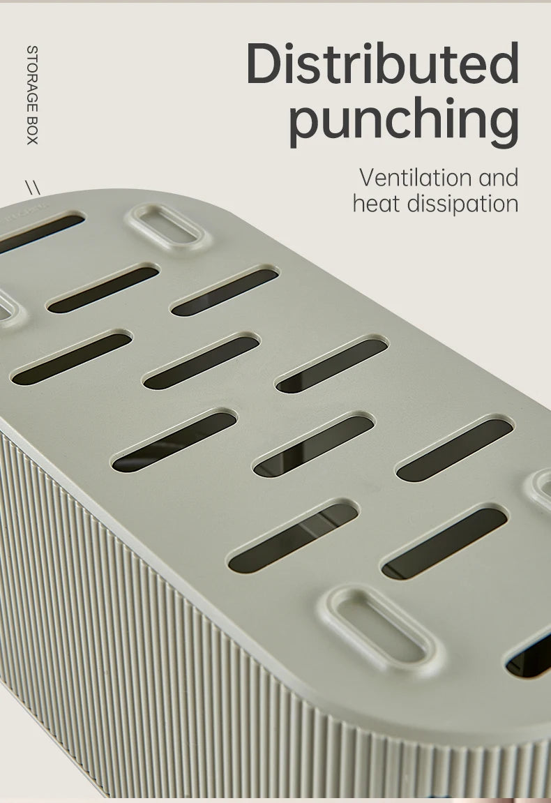 Nordic Plug Board Storage Box β Wire Organizer & Desktop Cable Holde