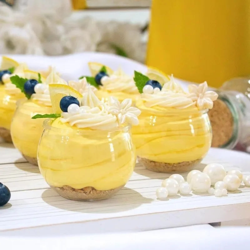 Mini Honey Pot Dessert Cups β 10/20PCS Clear Round Snack & Pudding Containers