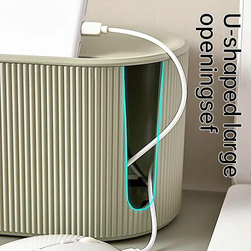 Nordic Plug Board Storage Box β Wire Organizer & Desktop Cable Holde
