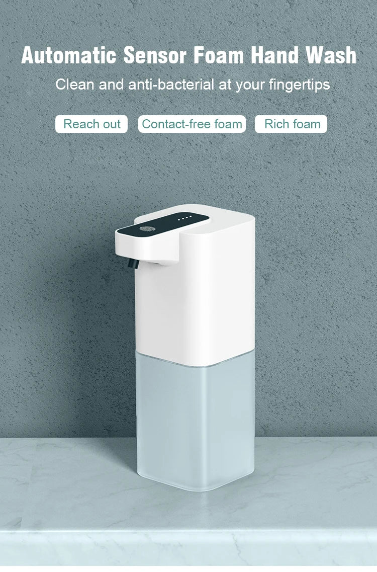 Smart Touchless Foam Soap Dispenser – 400mL, USB Rechargeable (White)