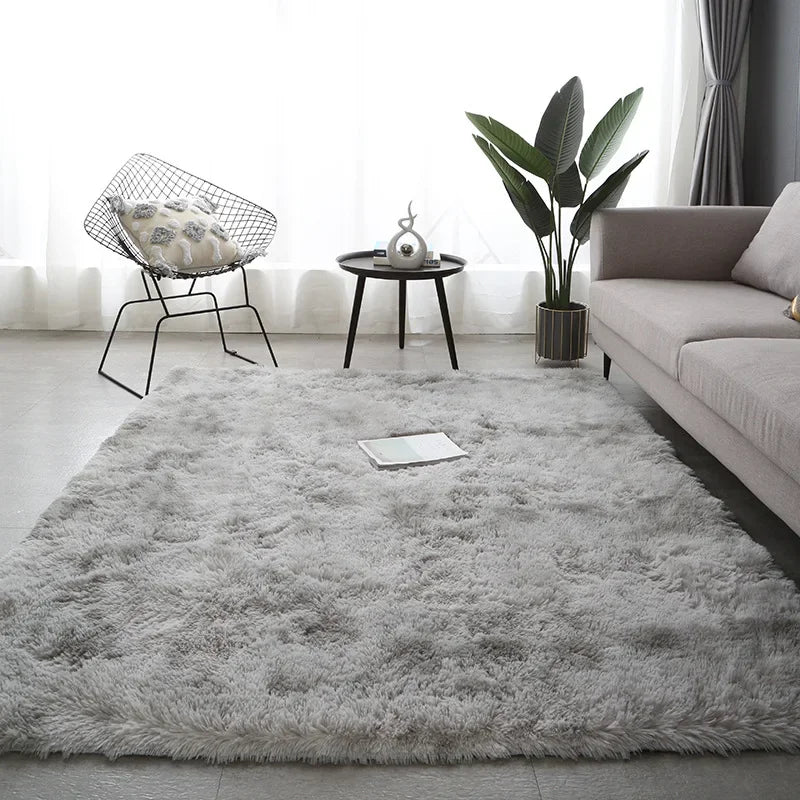 Fluffy Velvet Rug – Soft Plush Carpet for Cozy Living Rooms & Bedrooms