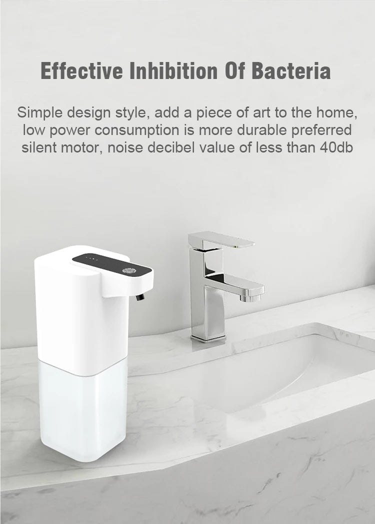 Smart Touchless Foam Soap Dispenser – 400mL, USB Rechargeable (White)