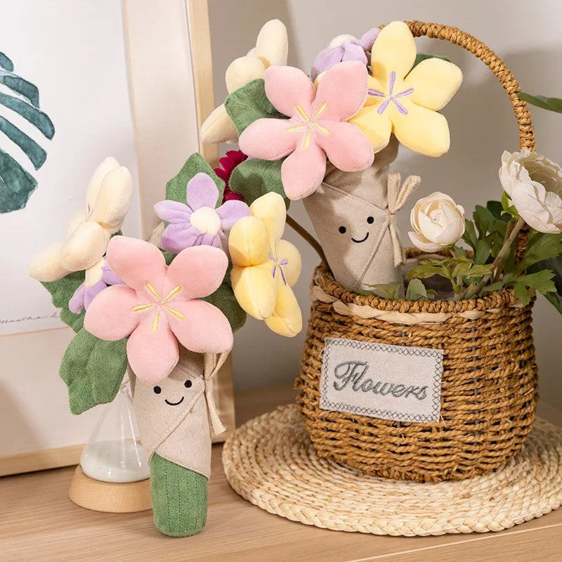 Plush Tulip Flower Bouquet – Soft Decorative Gift