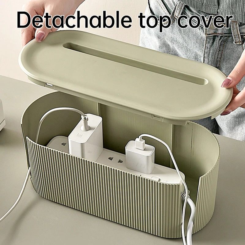 Nordic Plug Board Storage Box β Wire Organizer & Desktop Cable Holde
