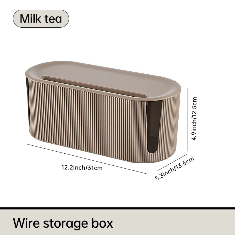 Nordic Plug Board Storage Box β Wire Organizer & Desktop Cable Holde