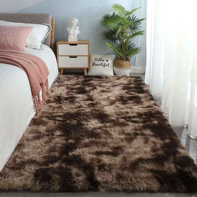 Fluffy Velvet Rug – Soft Plush Carpet for Cozy Living Rooms & Bedrooms