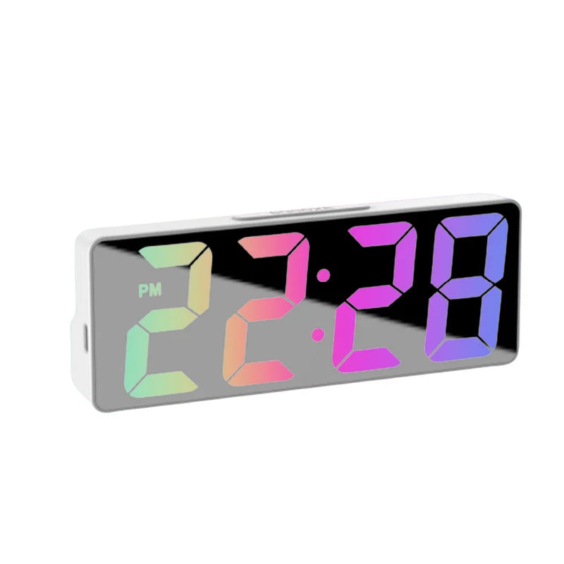 Modern LED Digital Alarm Clock with Temperature Display – Adjustable Brightness & 12/24 Hour Format