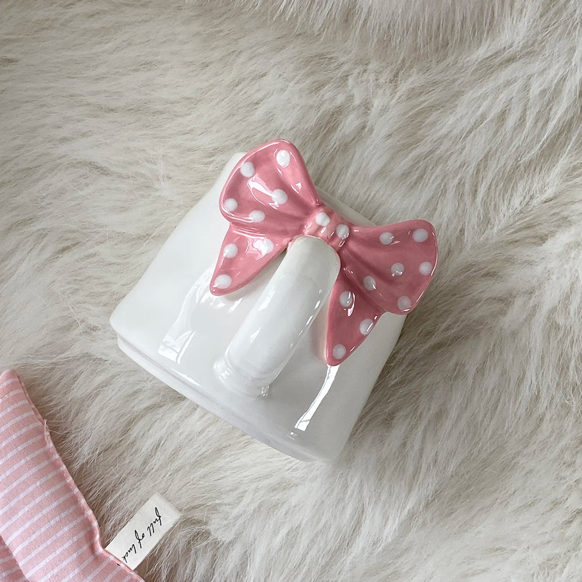 Polka Dot Bow Mug β Pink Edition π