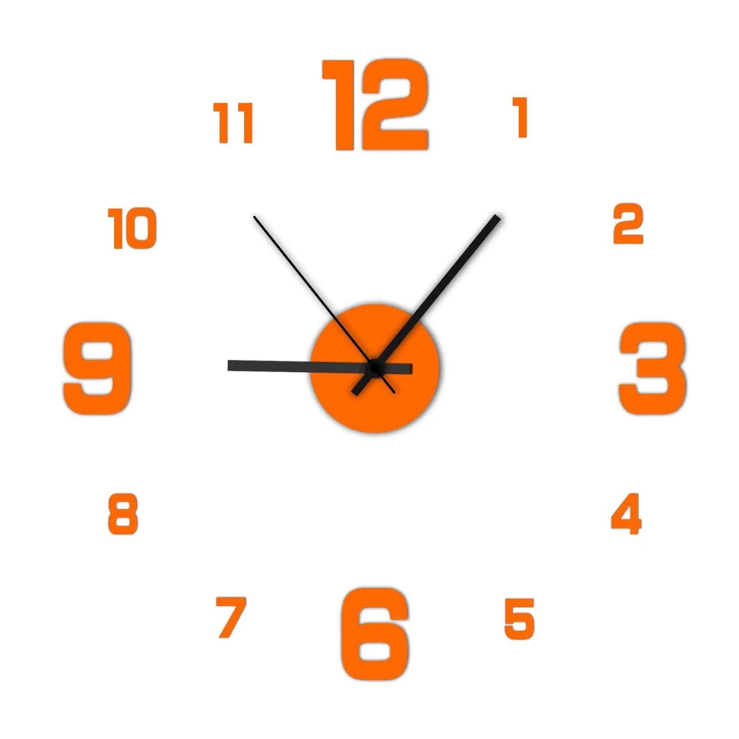 Minimalist Frameless DIY Wall Clock – Silent Modern Wall Décor for Home, Office, Bedroom