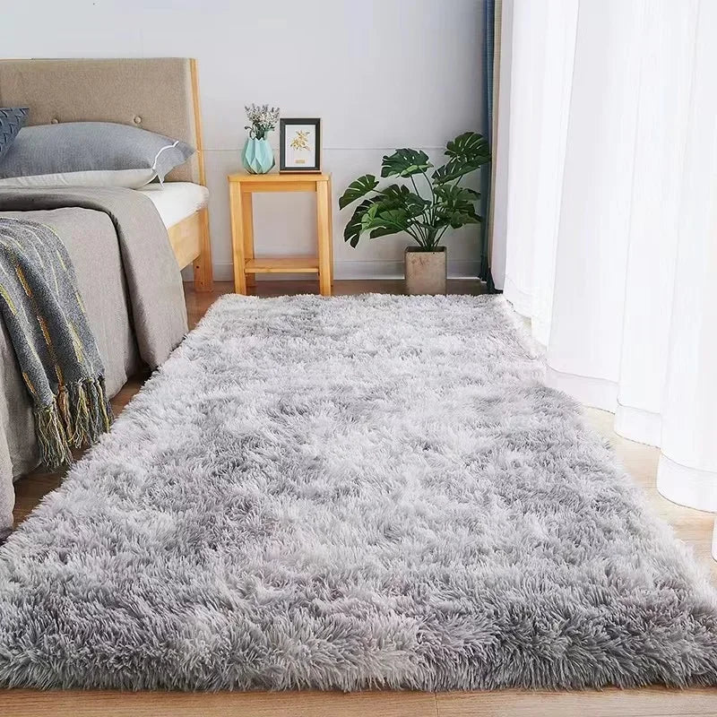 Fluffy Velvet Rug – Soft Plush Carpet for Cozy Living Rooms & Bedrooms