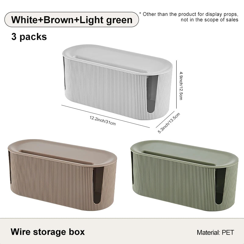 Nordic Plug Board Storage Box β Wire Organizer & Desktop Cable Holde