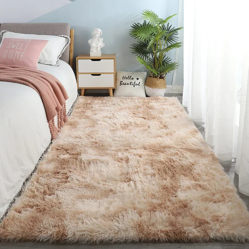 Fluffy Velvet Rug – Soft Plush Carpet for Cozy Living Rooms & Bedrooms