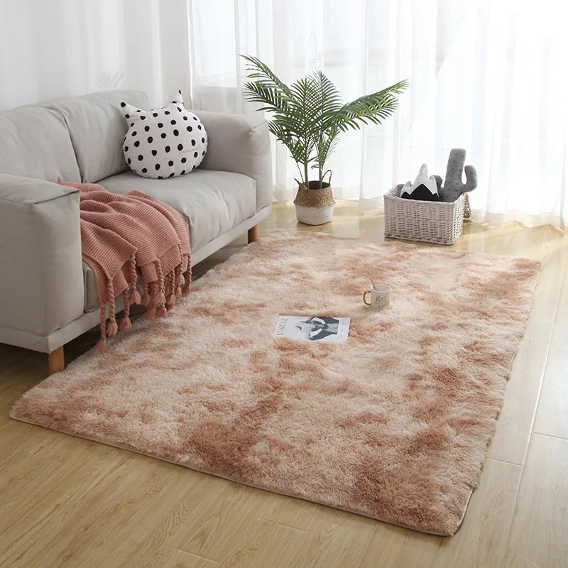 Fluffy Velvet Rug – Soft Plush Carpet for Cozy Living Rooms & Bedrooms