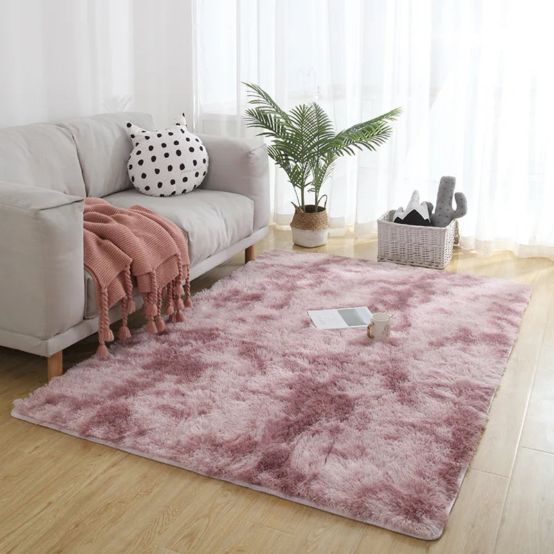 Fluffy Velvet Rug – Soft Plush Carpet for Cozy Living Rooms & Bedrooms