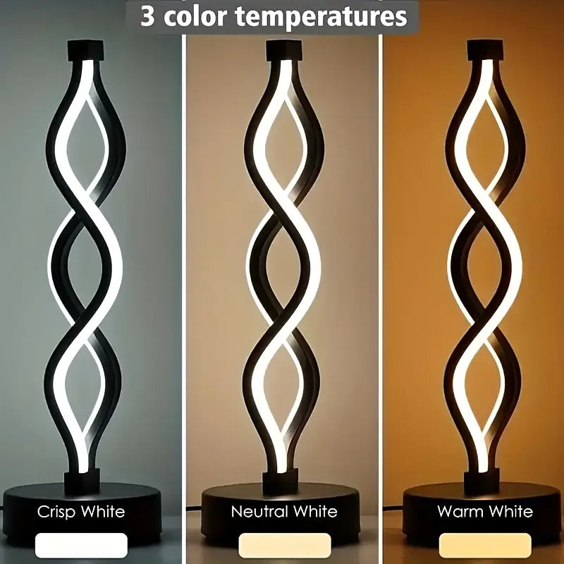 Waveform LED Table Lamp β Modern USB-Powered Light for Cozy Corners