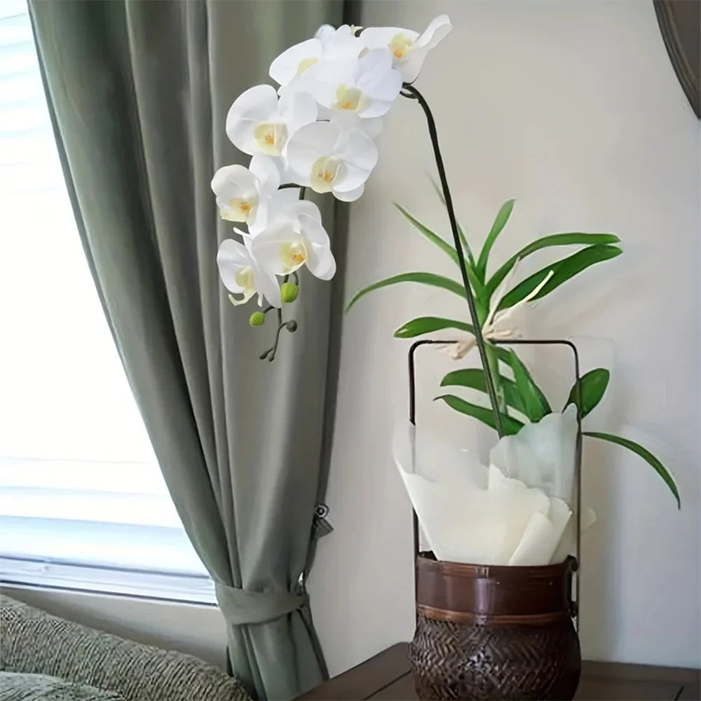 69cm Artificial Orchid Stem – Real Touch Faux Phalaenopsis for Elegant Floral Decor