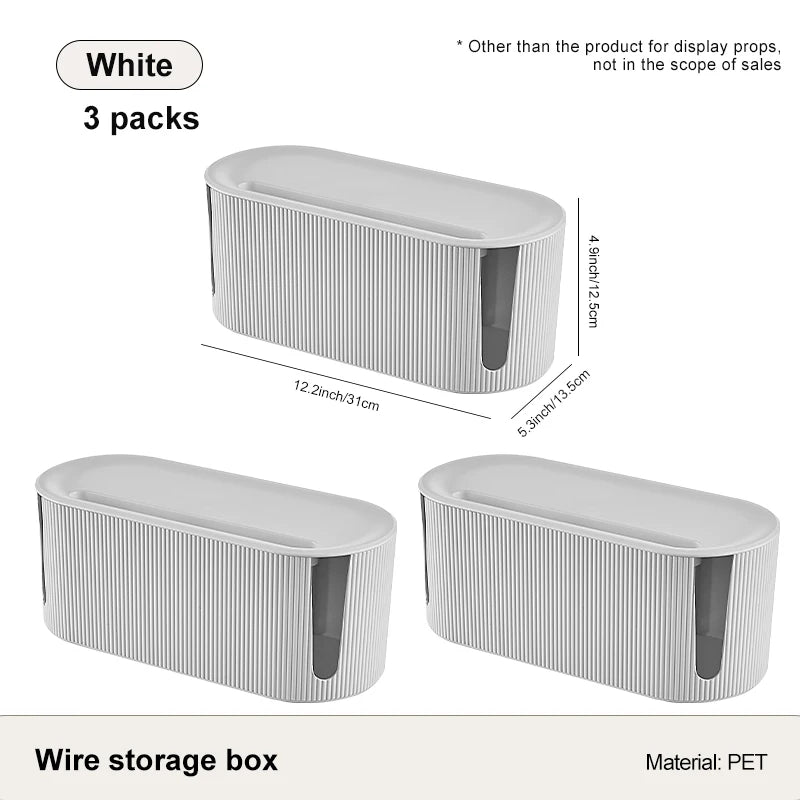 Nordic Plug Board Storage Box β Wire Organizer & Desktop Cable Holde