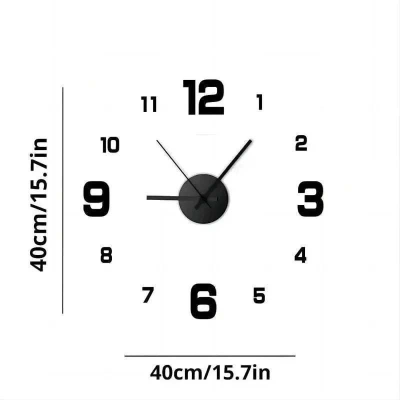 Minimalist Frameless DIY Wall Clock – Silent Modern Wall Décor for Home, Office, Bedroom