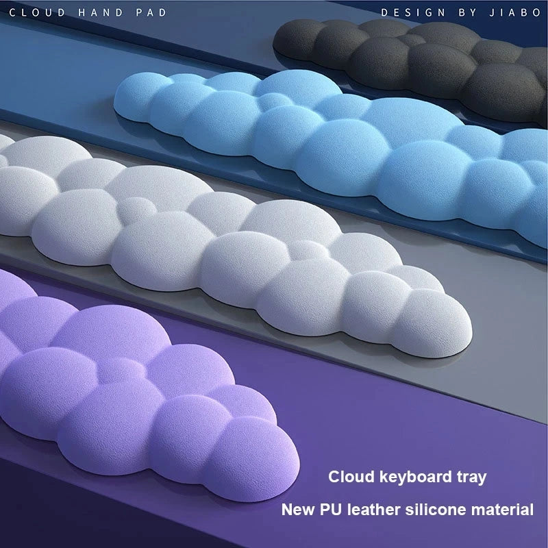 Cloud-Shaped Memory Foam Wrist Rest – Ergonomic Anti-Slip Keyboard & Mouse Pad Support