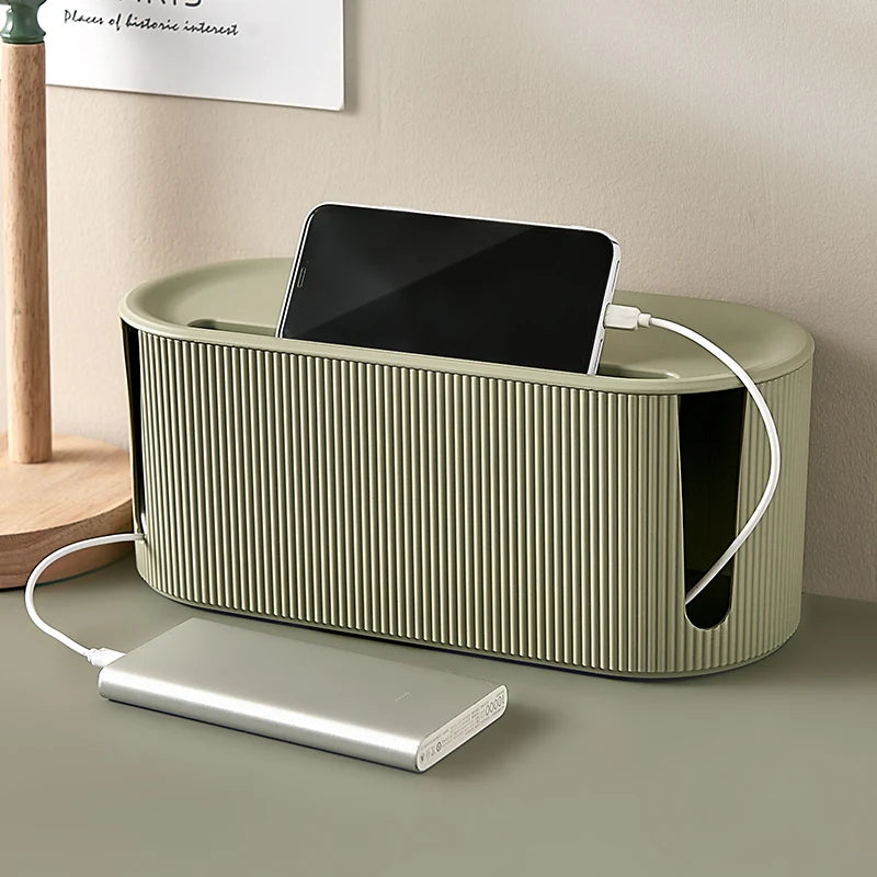 Nordic Plug Board Storage Box β Wire Organizer & Desktop Cable Holde
