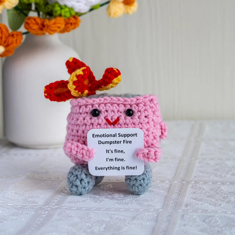 Handmade Crochet Turtle Plush – “You’re Turtle-y Awesome” Positive Support Doll Gift