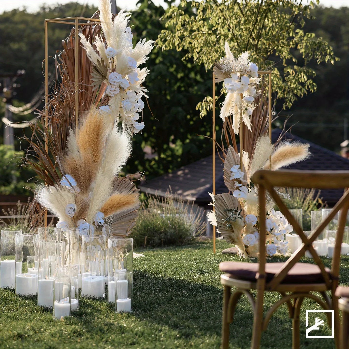 Boho 6PCS Artificial Pampas Grass – Elegant Faux Floral Decor for Vases, Weddings & Home Styling